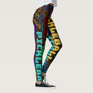 Pickleball lettering leggings