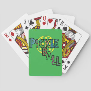 Pickleball lettering playing cards