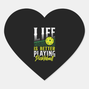 Pickleball Life Is Better Playing Heart Sticker