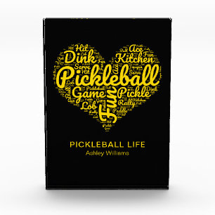 Pickleball Life Word Art Typography Personalised Photo Block