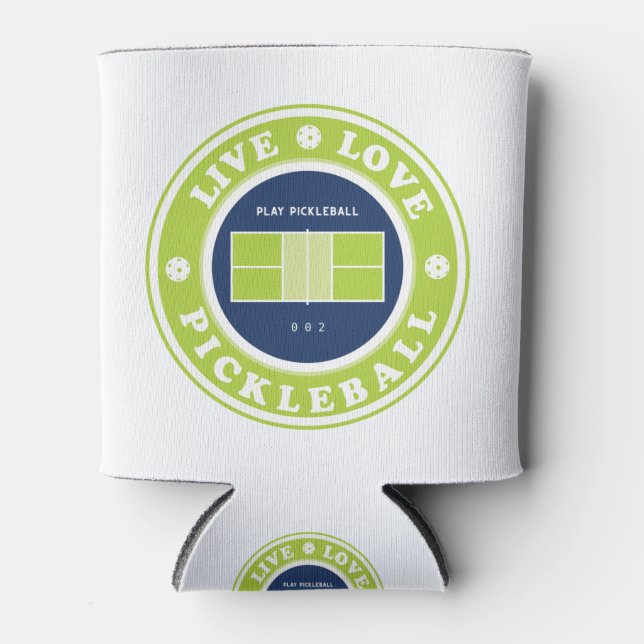 Pickleball: live life pickleball can cooler (Front)
