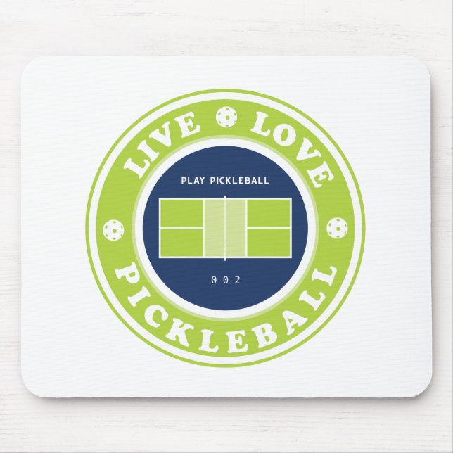 Pickleball: live life pickleball mouse pad (Front)