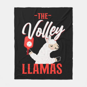 Pickleball Llama The Volley Llamas Fleece Blanket
