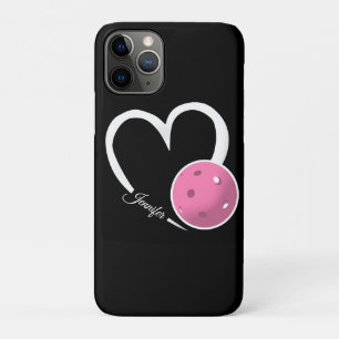 Pickleball Love Personalised White and Pink Ball Case-Mate iPhone Case