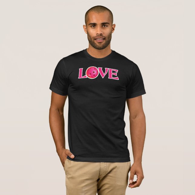 Pickleball Love Pink Pickleball Valentine T-Shirt (Front Full)