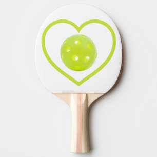 pickleball love yellow pickle ball ping pong paddle