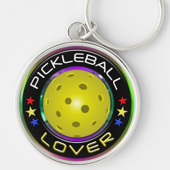 Pickleball Lover 1 Options Key Ring (Front)