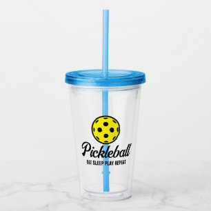 Pickleball lover tumbler cup Eat sleep play repeat