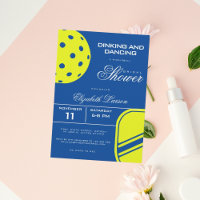 Pickleball Lovers Bridal Shower Neon Blue Theme