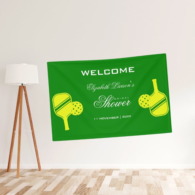 Pickleball Lovers Bridal Shower Neon Theme Banner (Creator Uploaded)