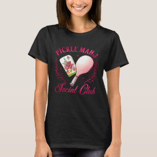 Pickleball & Mahjong Lover Funny Pickle Mahj Socia T-Shirt