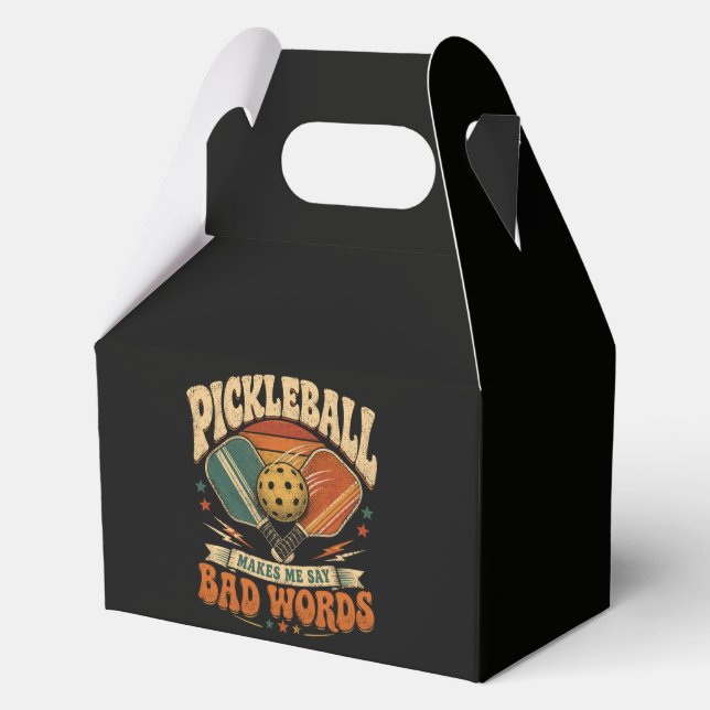 Pickleball Makes Me Say Bad Words Favour Box (Front)