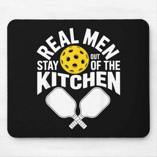Pickleball men kitchen humour funny for paddle fan mouse pad (Front)