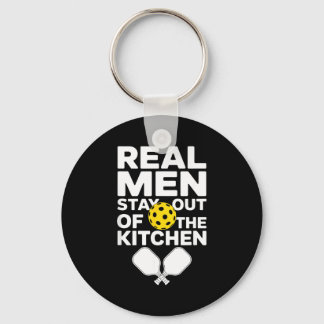 Pickleball men kitchen joke funny graphic for key ring