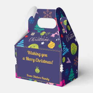 Pickleball🎄 Merry Christmas, custom text Favour Box
