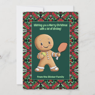 Pickleball🎄 Merry Christmas, custom text Holiday Card