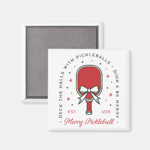 Pickleball merry Christmas funny puns aesthetic Magnet