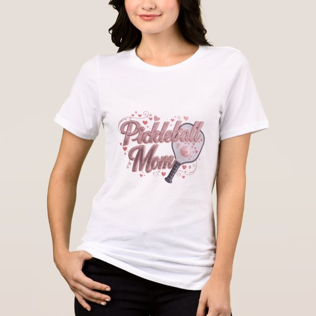 Pickleball Mom Shirt – Cute Pink Pickleball Gift f (Front)