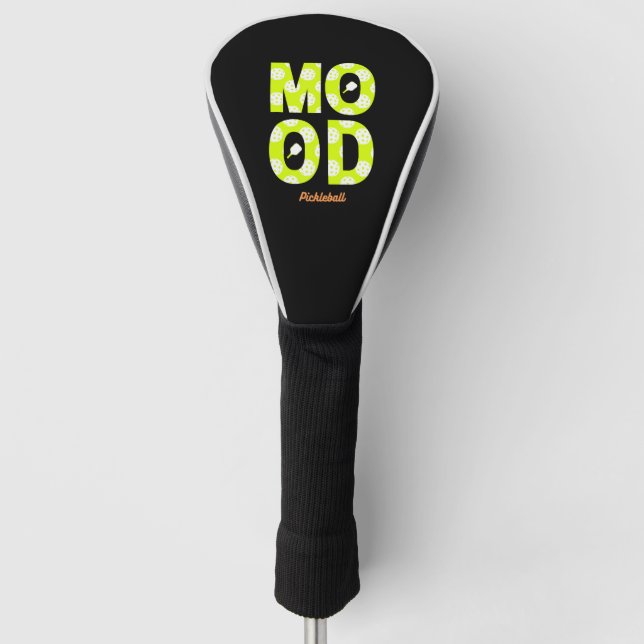 Pickleball Mood Play Pickleball Golf Head Cover (Front)