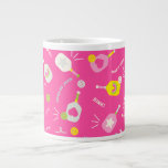 Pickleball Mug Player Gift for Her Pink Mug<br><div class="desc">This vibrant and whimsical bright pastel pickleball mug is the perfect accessory for all pickleball enthusiasts who want to add a touch of colour and fun to their daily caffeine routine. Featuring a fun design with pickleball phrases like "dink!" and "let's pickle!" along with pickelball paddles with hearts, rainbows, and...</div>
