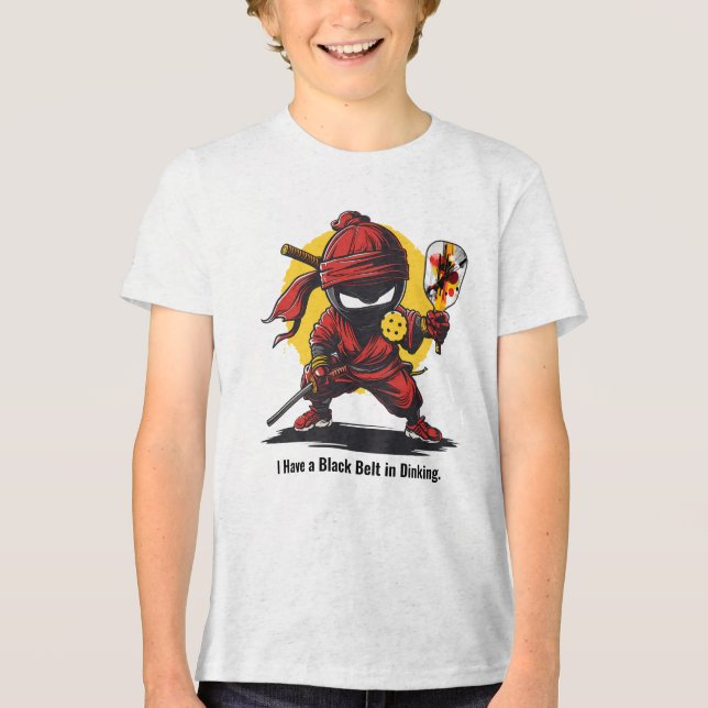 Pickleball Ninja Master Tri-Blend Shirt (Front)