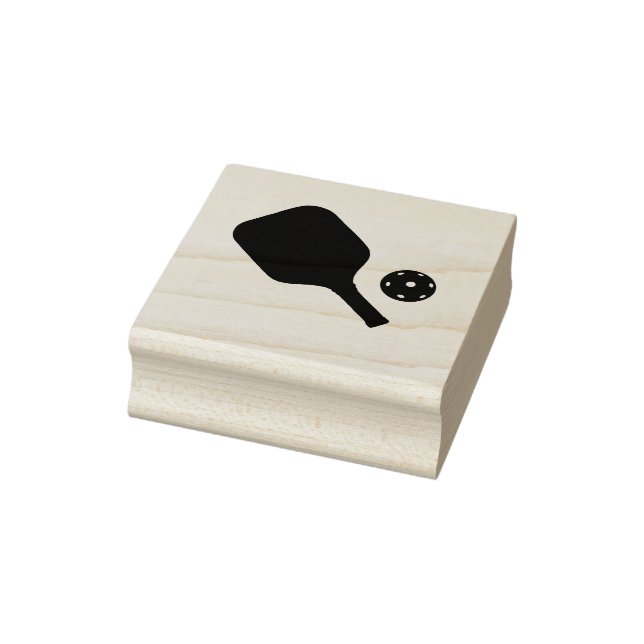 Pickleball paddle & ball rubber stamp (Stamp)
