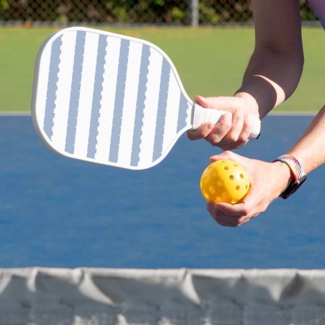Pickleball Paddle CuteChampion Stripe Blue & White (Insitu)