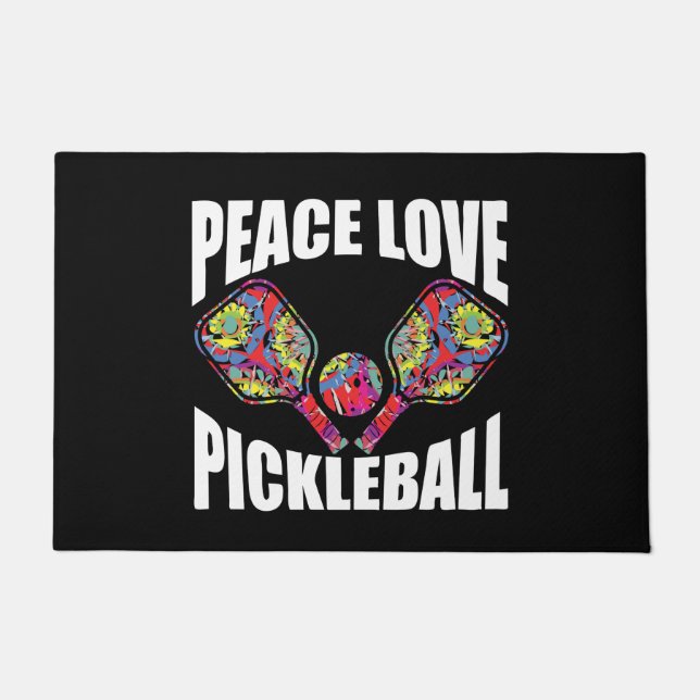 Pickleball Paddle Design Doormat (Front)
