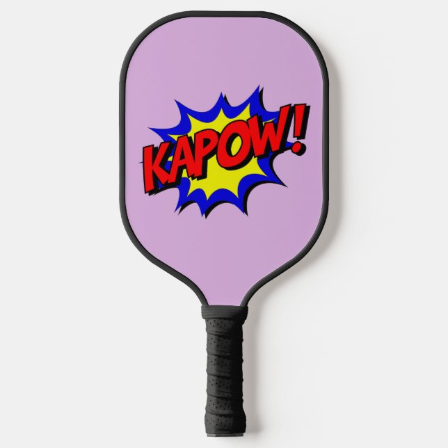 PICKLEBALL PADDLE FUNNY COMIC BUBBLE KAPOW! (Front)