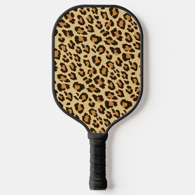 Pickleball Paddle in Leopard Print, Animal Print (Front)