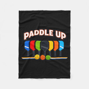 Pickleball paddle lineup for club teams and league fleece blanket