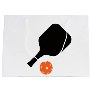 Pickleball paddle & orange pickleball large gift bag