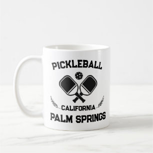 Pickleball Paddle Palm Springs California Custom Coffee Mug