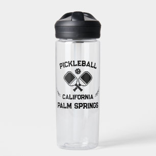 Pickleball Paddle Palm Springs California Custom  Water Bottle