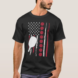 Pickleball Paddle Patriotic US Flag 4Th Of July 1 T-Shirt