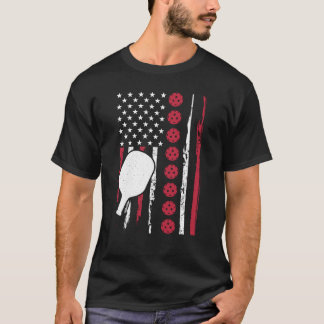 Pickleball Paddle Patriotic US Flag 4Th Of July  1 T-Shirt