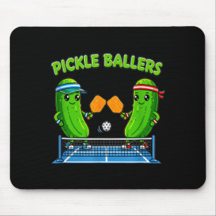 Pickleball paddle player funny pickle ballers fun mouse pad