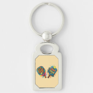 Pickleball Paddle - Sporty & Fun Design Key Ring