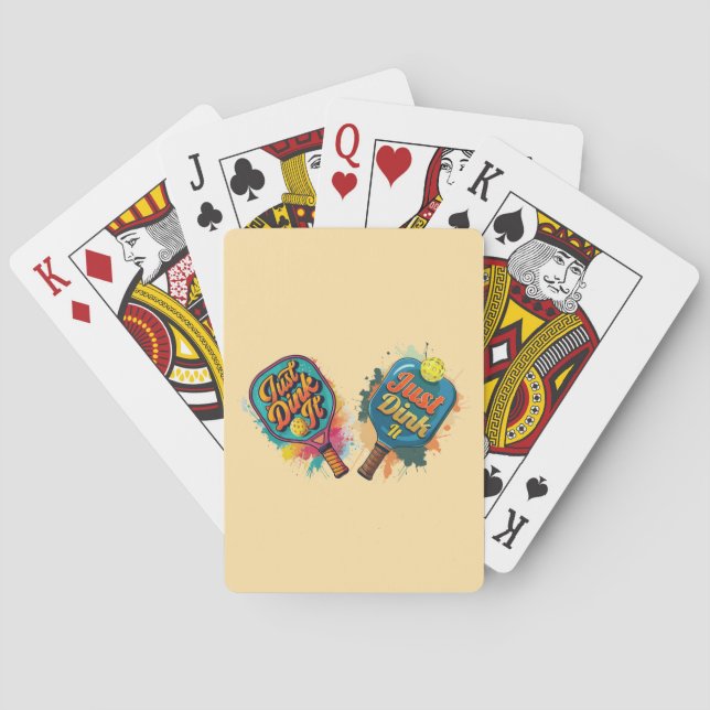 Pickleball Paddle - Sporty & Fun Design Playing Cards (Back)