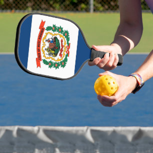 Pickleball Paddle, West Virginia flag Paddle