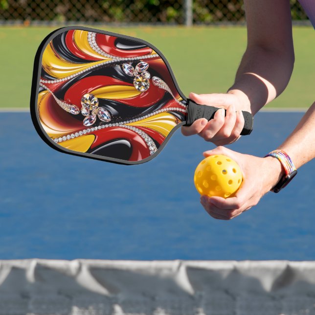 Pickleball Paddle with Colours of Belgium (Insitu)