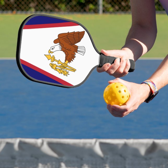 Pickleball Paddle with flag of American Samoa, USA (Insitu)