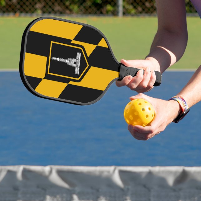 Pickleball Paddle with flag of Baltimore, USA (Insitu)