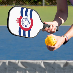 Pickleball Paddle with flag of Cincinnati, USA