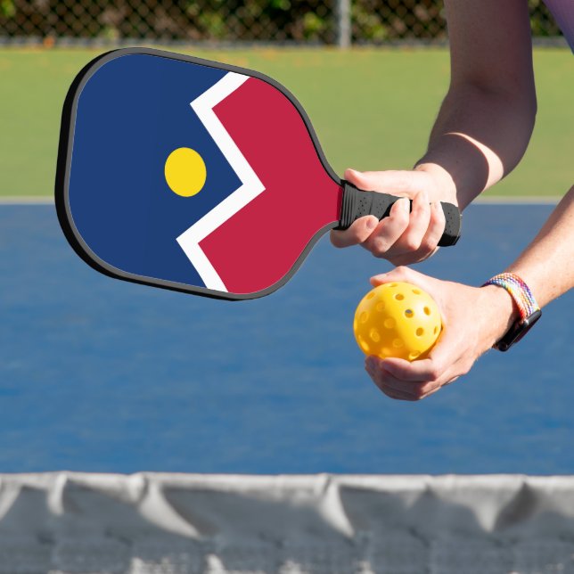 Pickleball Paddle with flag of Denver, USA (Insitu)