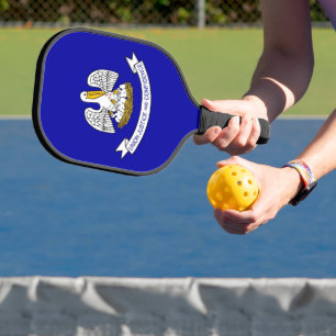 Pickleball Paddle with flag of Louisiana, USA