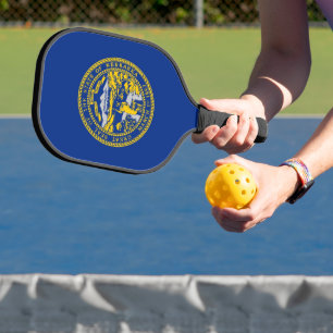Pickleball Paddle with flag of Nebraska, USA