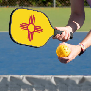 Pickleball Paddle with flag of New Mexico, USA