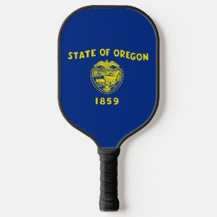 Pickleball Paddle with flag of Oregon, USA