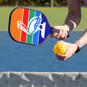 Pickleball Paddle with flag of St. Petersburg
